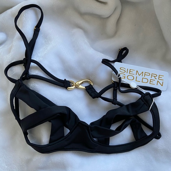 Siempre Golden Scorpio Bikini Top XS/S NWT - Picture 3 of 9